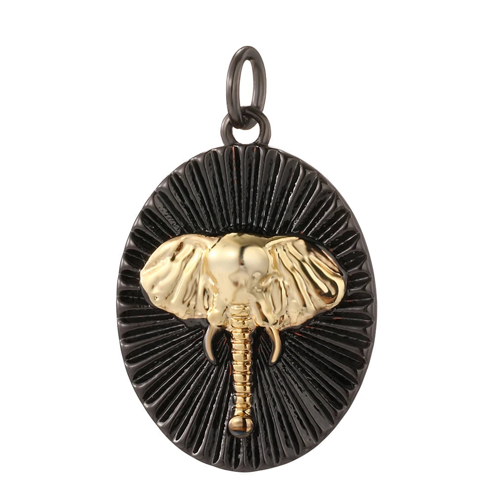 Relic charm, Elephant charm, Charmeez, Wild Life collection, golden elephant, black charm, bracelet charm, necklace charm, elegant jewelry, luxury charm, gift idea, animal charm