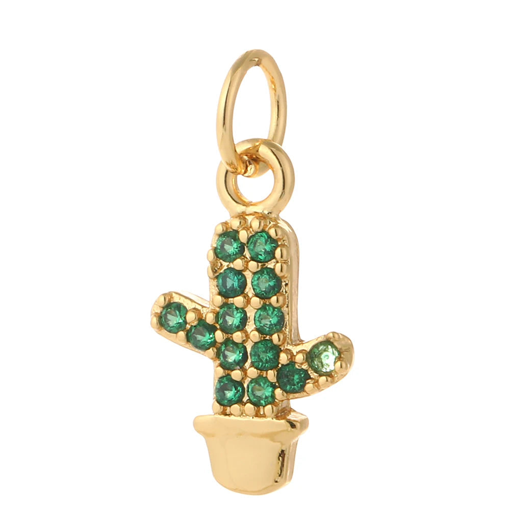 Cactus charm, Charmeez, Wild Life collection, green crystal charm, desert jewelry, bold charm, bracelet charm, necklace charm, nature-inspired charm, gift idea