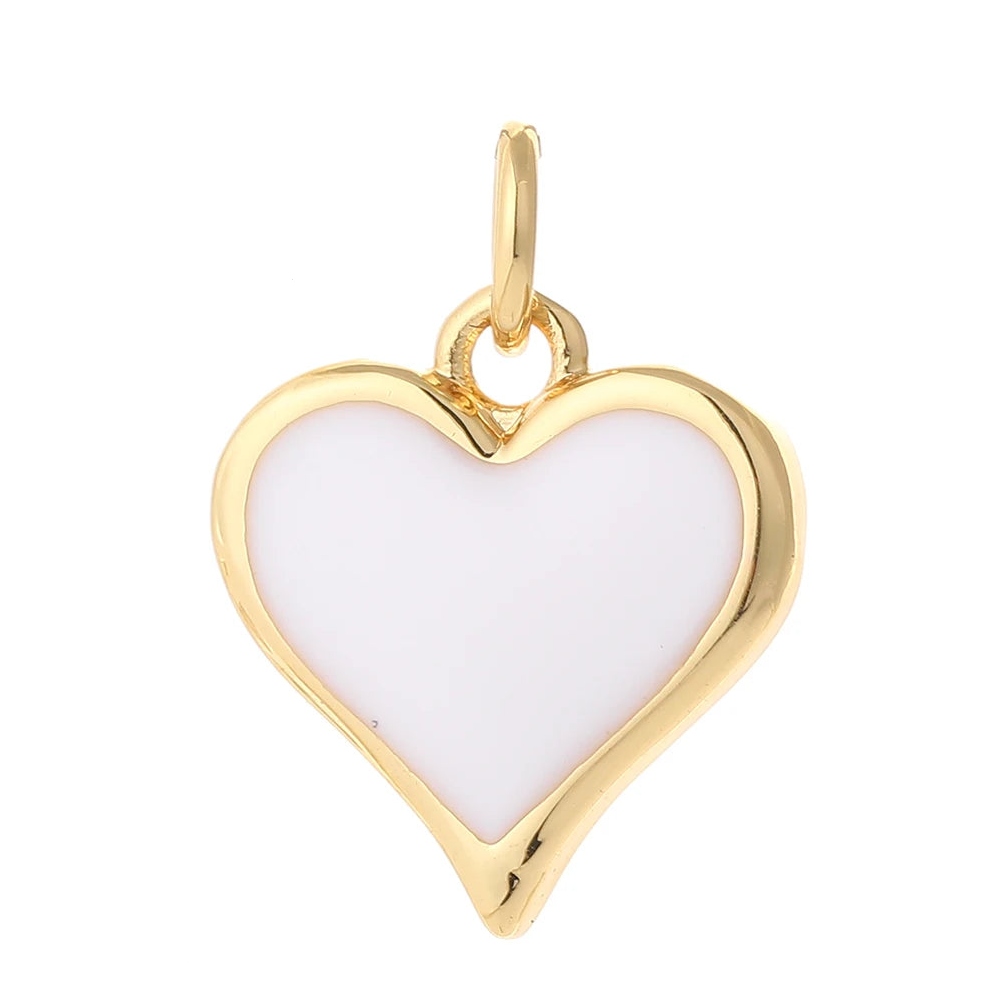 Coeur, Charmeez gold charm, minimalist heart pendant, simple heart design, Queen of Hearts collection, DIY jewelry supplies, custom charm for necklaces bracelets earrings, jewelry gift idea, love charm