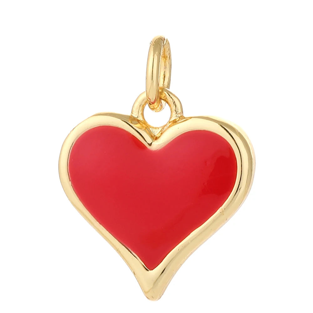 Coeur, Charmeez gold charm, minimalist heart pendant, simple heart design, Queen of Hearts collection, DIY jewelry supplies, custom charm for necklaces bracelets earrings, jewelry gift idea, love charm