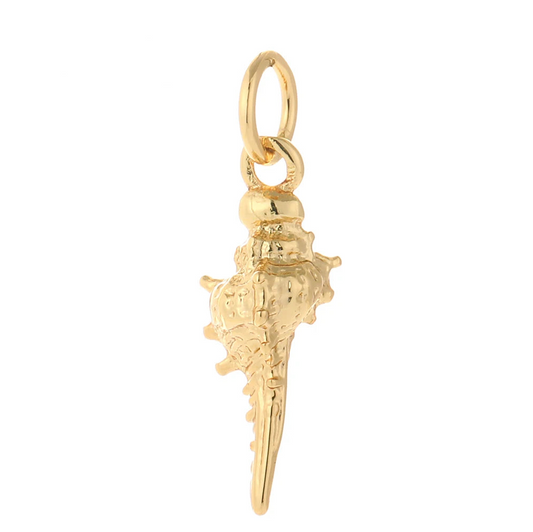 Gilded Shell charm, Charmeez gold charm, Atlantis collection, golden seashell pendant, ocean inspired jewelry, marine treasure charm, luxury nature design, elegant coastal accessory, DIY jewelry supplies, custom charm for necklaces bracelets earrings, timeless, refined, glamorous