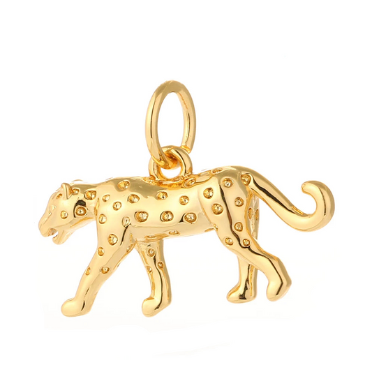 Roar charm, Charmeez, Wild Life collection, cheetah charm, golden feline charm, animal jewelry, bracelet charm, necklace charm, statement charm, gift idea
