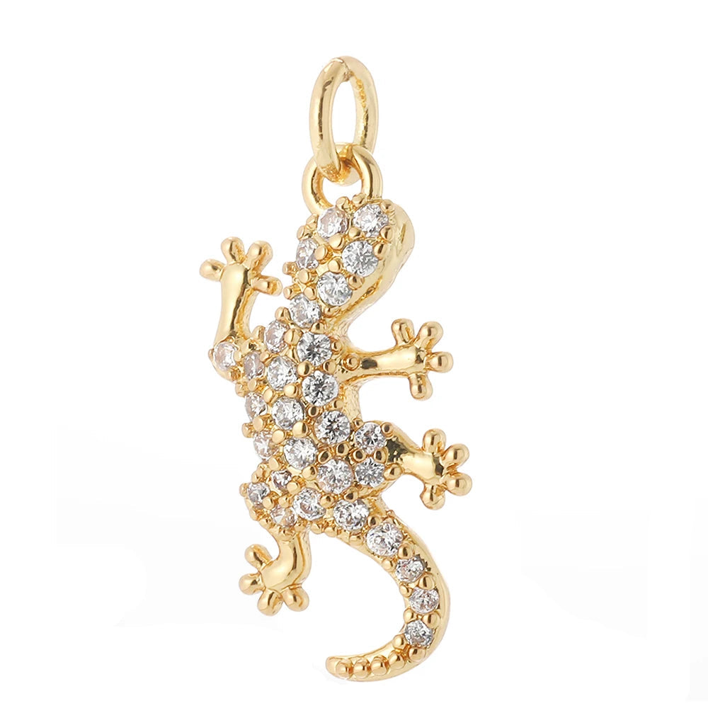 Salamander charm, Charmeez, Wild Life collection, golden salamander, rhinestone charm, nature-inspired jewelry, animal charm, bracelet charm, necklace charm, collectible charm, gift for her, luxury charm, elegant charm