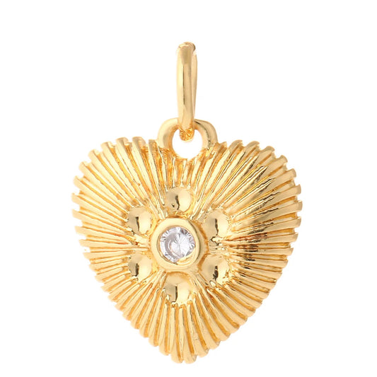 Charm Sunburst Heart