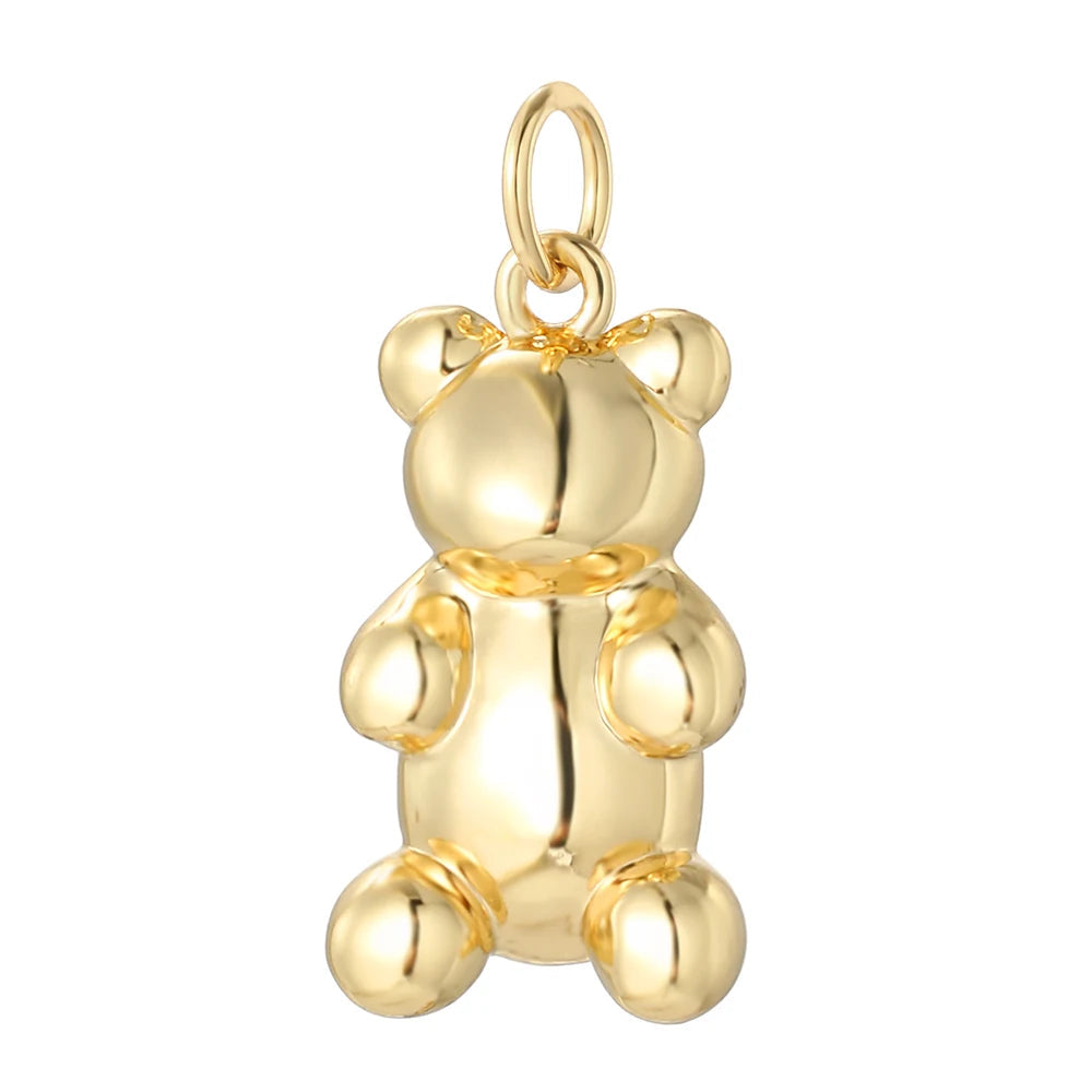 Teddy Bear charm, Charmeez gold charm, Blush Affair collection, cute bear jewelry pendant, playful whimsical charm, sweet girly accessory, fun statement jewelry, DIY jewelry supplies, custom charm for necklaces bracelets earrings, adorable, charming, warm, lovable, trendy