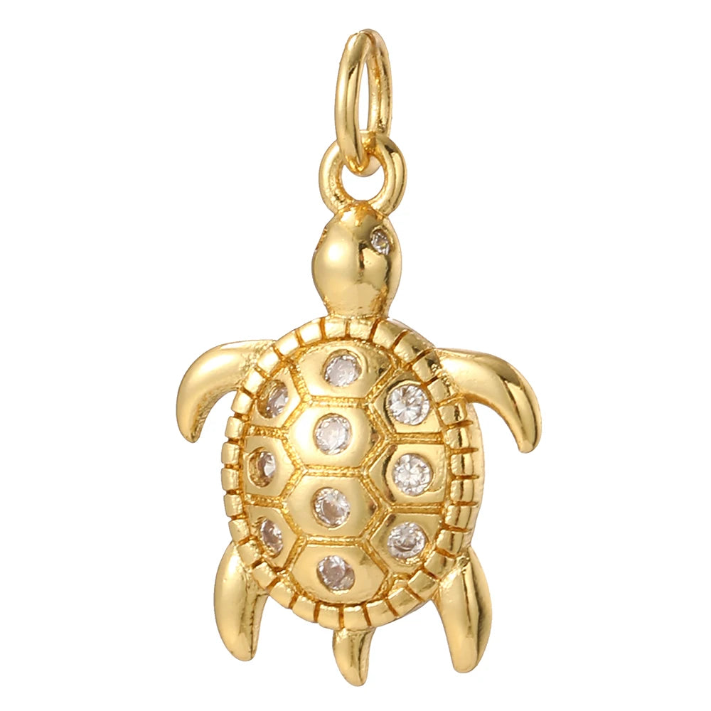 Tortoise Queen charm, Charmeez gold charm, luxury turtle jewelry, rhinestone shell pendant, ocean inspired charm, marine life symbol, wisdom resilience grace, elegant sea treasure, DIY jewelry supplies, custom charm for necklaces bracelets earrings, statement jewelry, refined, timeless, majestic